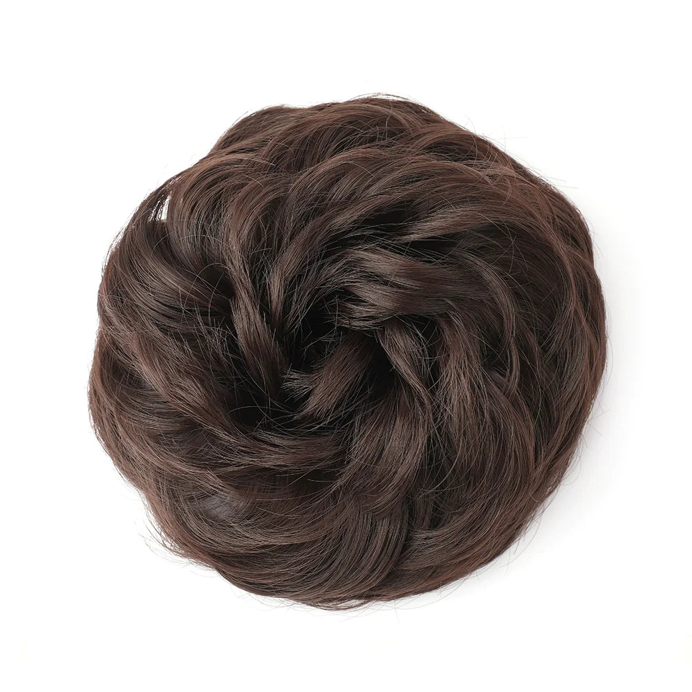 Synthetic Hair Bun Claw Clip