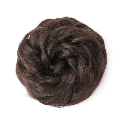 Synthetic Hair Bun Claw Clip