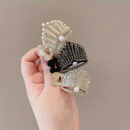 Elegant Crystal Shark Hair Claw