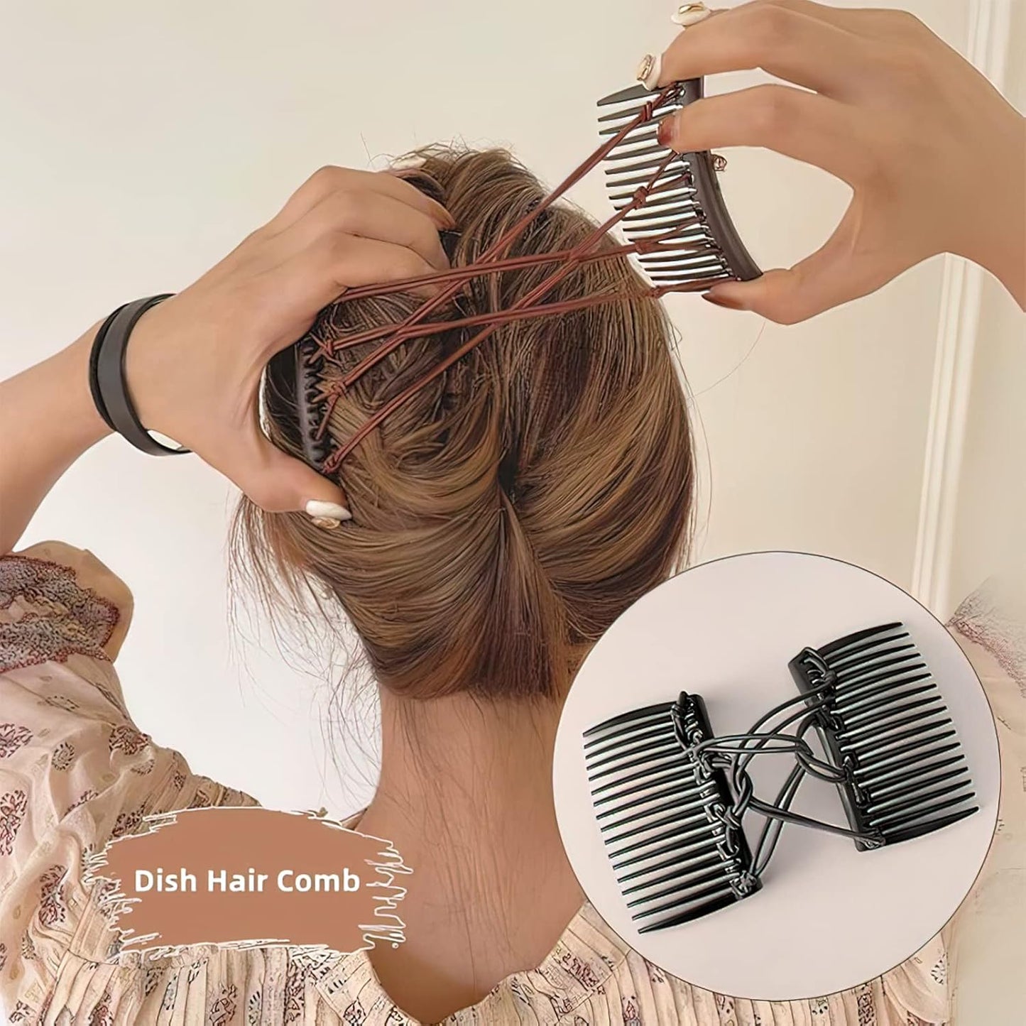 Stretchy Magic Double Comb Hair Forks Clips