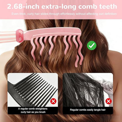 Double Row Wavy Teeth Hair Curling Comb