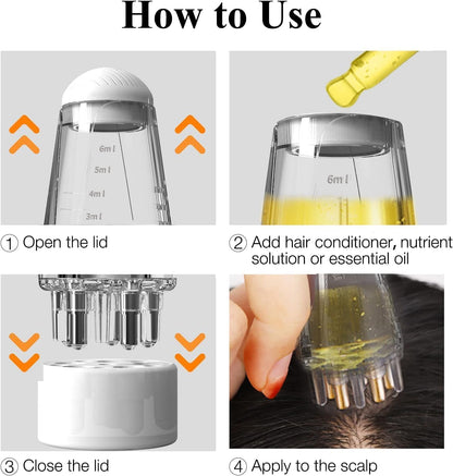 Hair Oil Applicator Comb Massager
