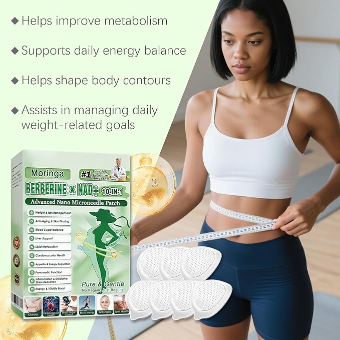 Moringa & Berberine 10-IN-1 Nano Microneedle Slim Patch