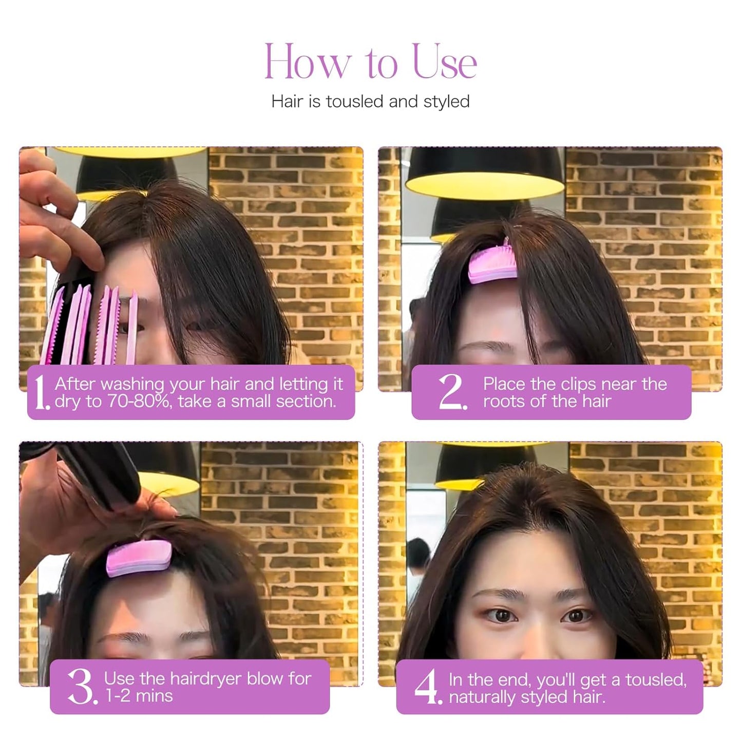 Hair Volume Styling Comb for Fluffy Bangs & Heatless Curls