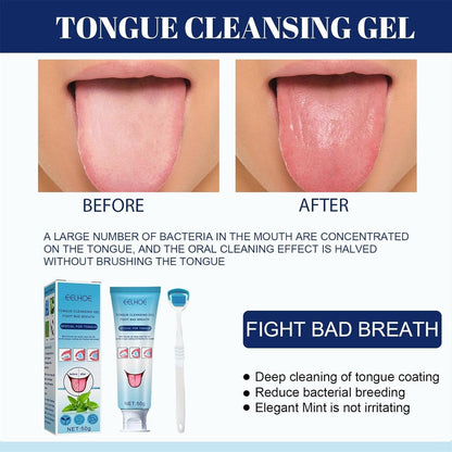 Tongue Cleaning Gel with Scraper Brush