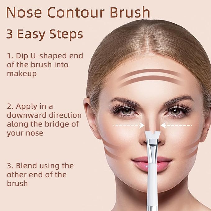 2-in-1 Makeup U-Shaped Brush for Nose Contouring