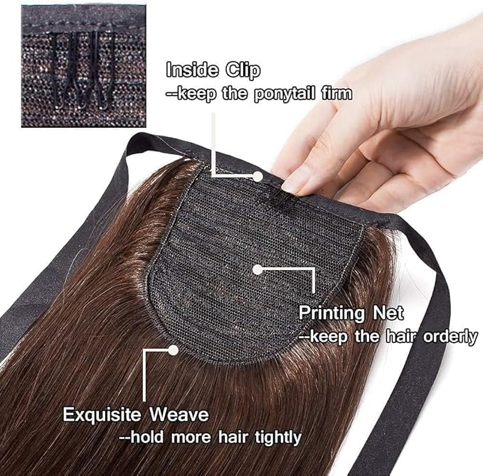 Synthetic Straight Ribbon Ponytail Hair Extension
