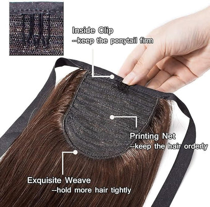 Synthetic Straight Ribbon Ponytail Hair Extension
