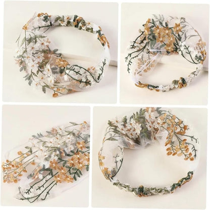 Embroidered Floral Headband