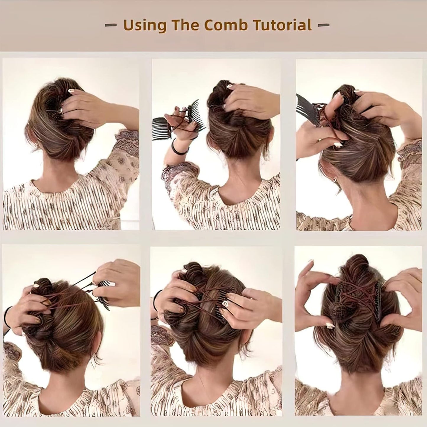 Stretchy Magic Double Comb Hair Forks Clips