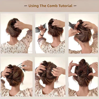 Stretchy Magic Double Comb Hair Forks Clips