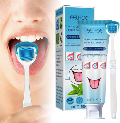 Tongue Cleaning Gel with Scraper Brush