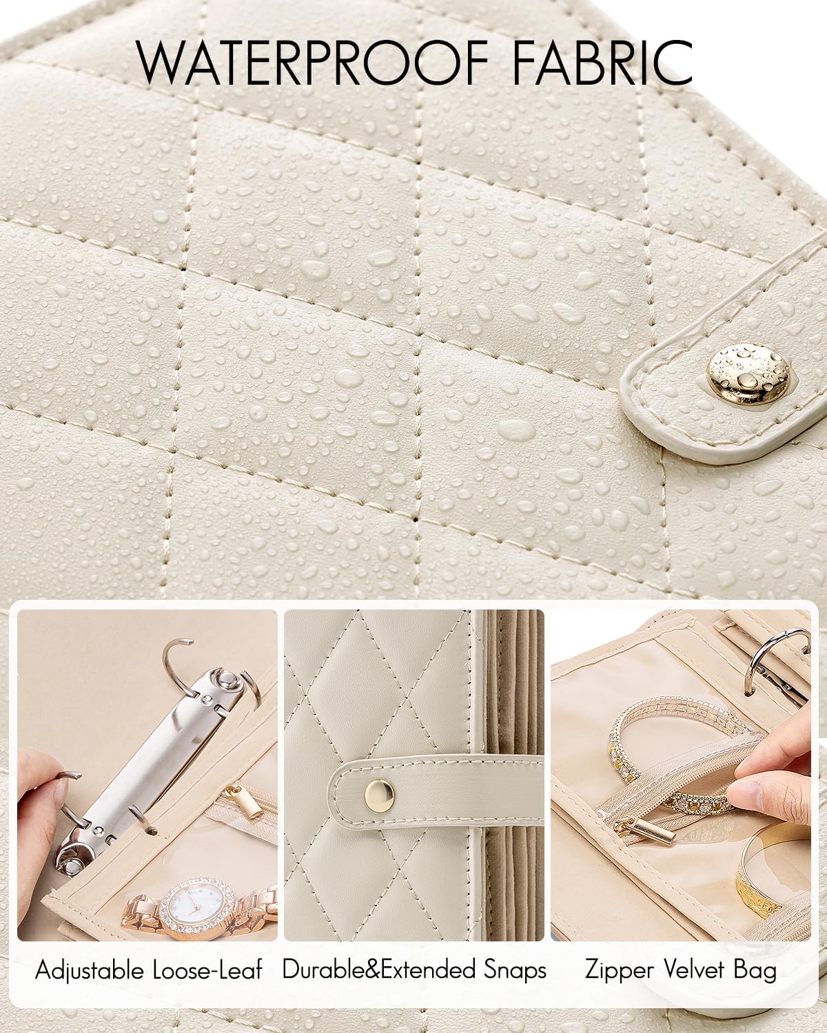 Mini Travel Jewelry Notebook With Snap Closure