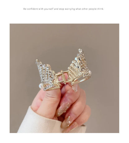 Elegant Crystal Shark Hair Claw