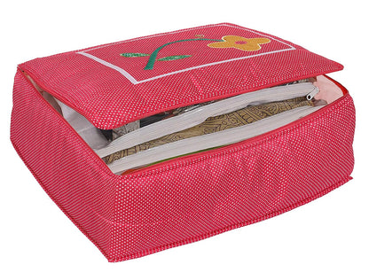 12 Flap Foldable Saree Cover for Clothes Storage Bag