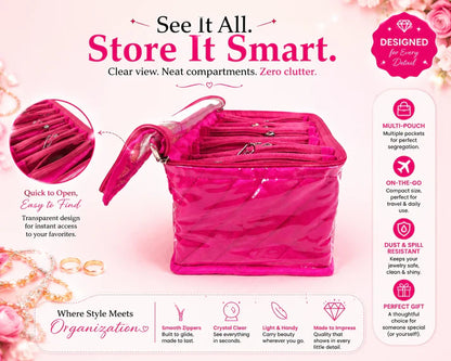 Premium Travel Velvet Jewelry Organizer (10 Pouches)