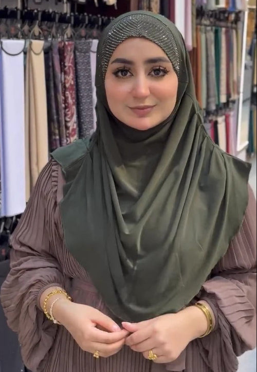 Princess Luxe Hijab Studded With Rhinestones