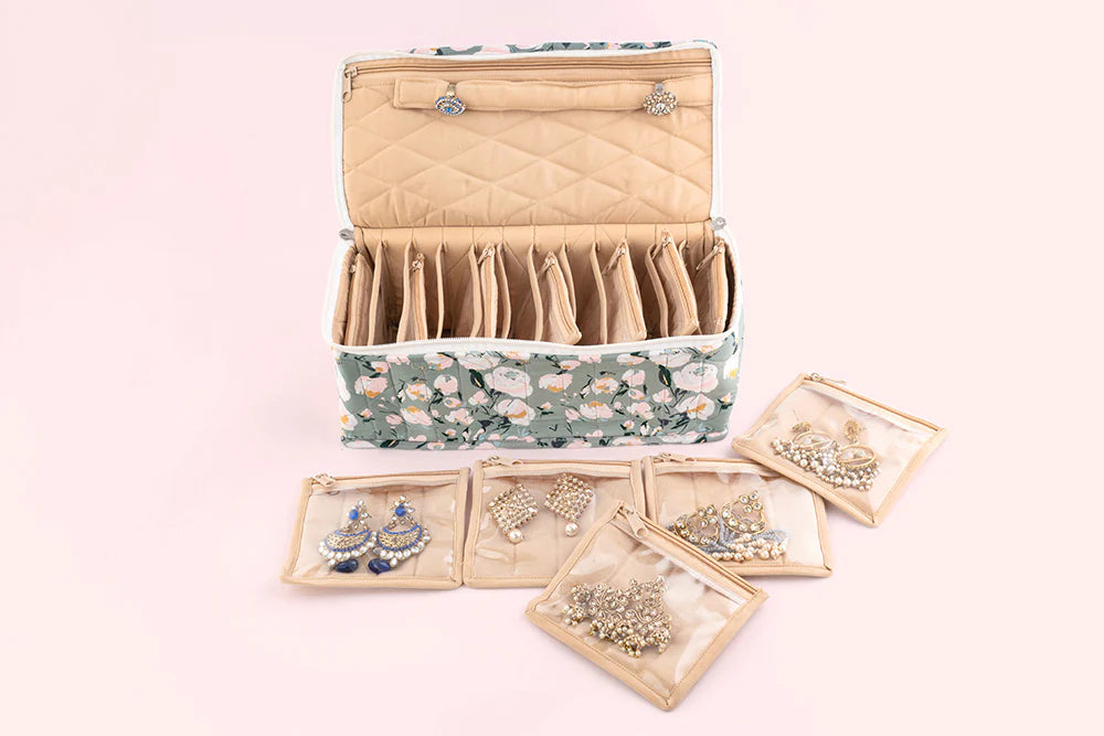 Jewelry Storage Box With Detachable Pouch