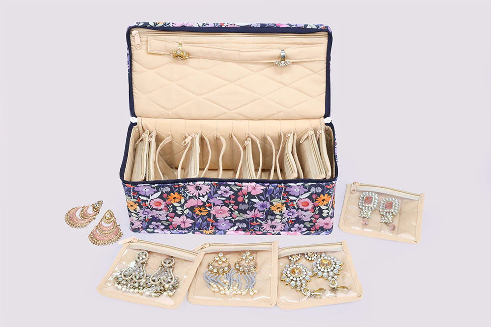 Jewelry Storage Box With Detachable Pouch