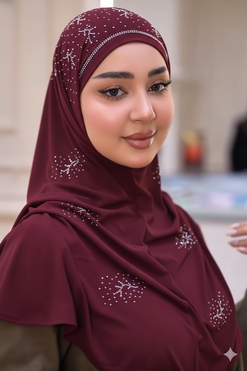 Luxe Shine Rhinestone Headscarf