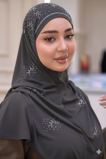 Luxe Shine Rhinestone Headscarf