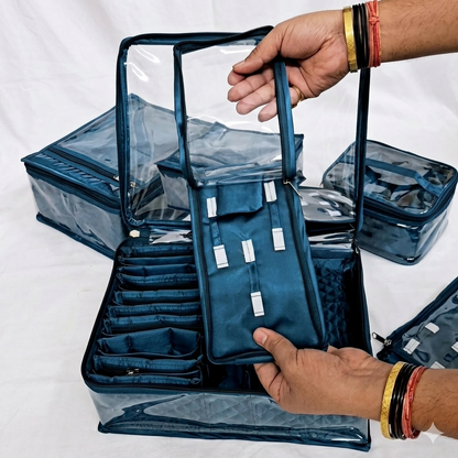 Transparent Multi-Compartment Jewelry Storage Box