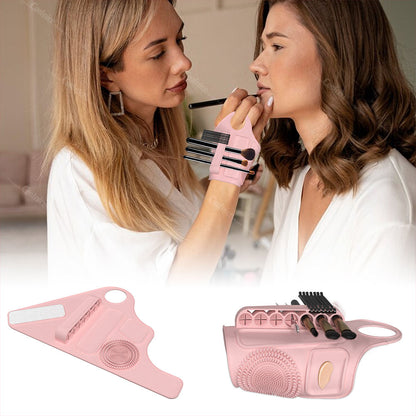 Silicone Hand Strap Makeup Mixing Palette