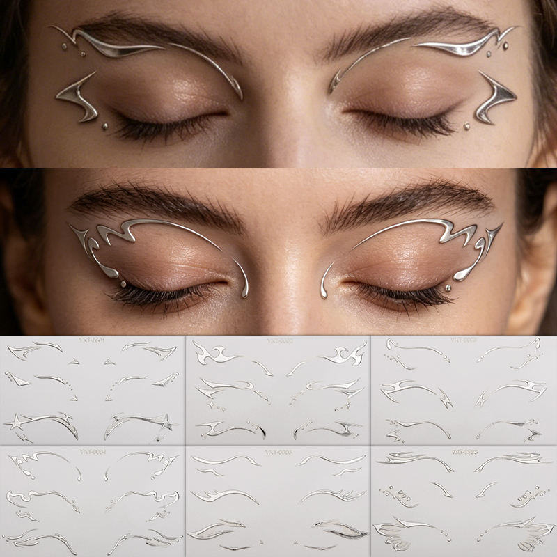 Gold Butterfly Eye Stickers