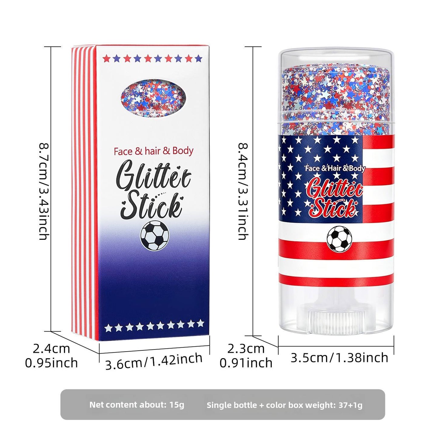 Waterproof Body Glitter Stick with Shimmer Effect