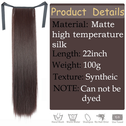 Synthetic Straight Ribbon Ponytail Hair Extension