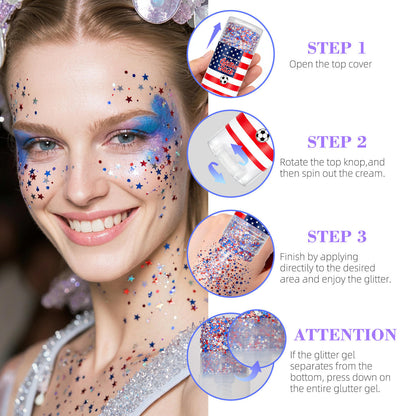 Waterproof Body Glitter Stick with Shimmer Effect