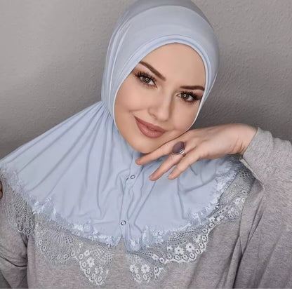 Luxe Lace Woman Abayas Hijab