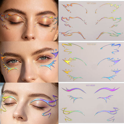 Gold Butterfly Eye Stickers
