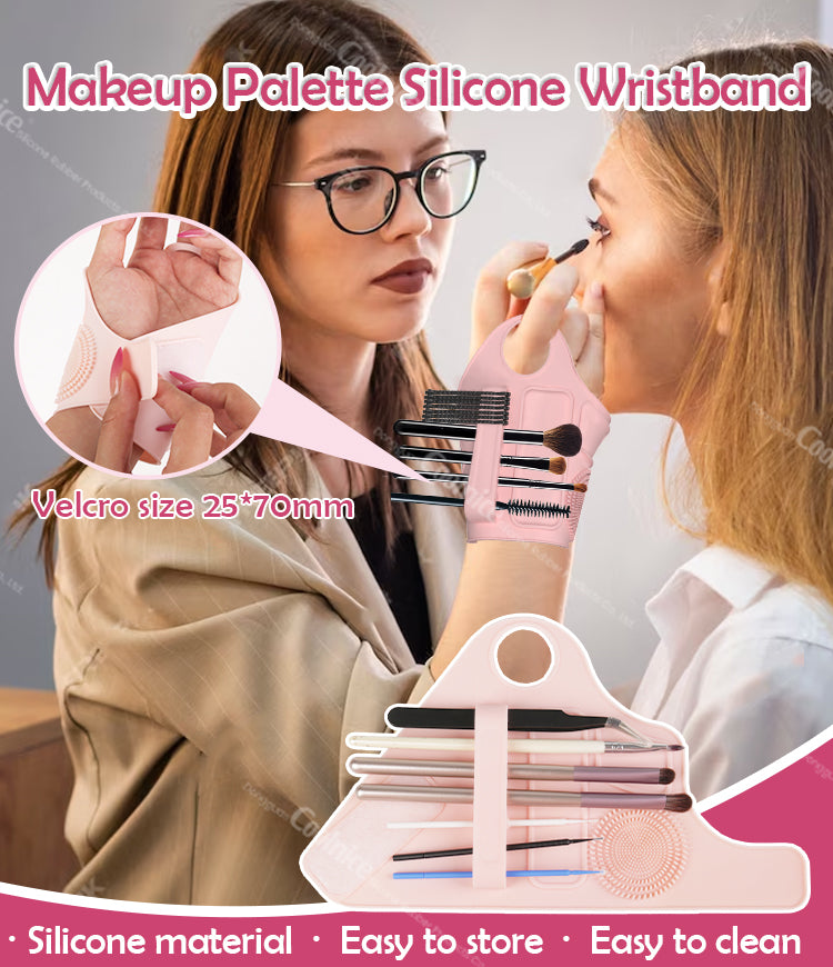 Silicone Hand Strap Makeup Mixing Palette