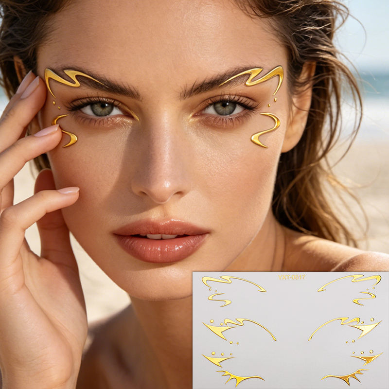 Gold Butterfly Eye Stickers