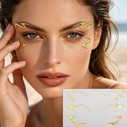 Gold Butterfly Eye Stickers