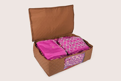 Luxury Lehenga Organizer Bag With Viewing Panel