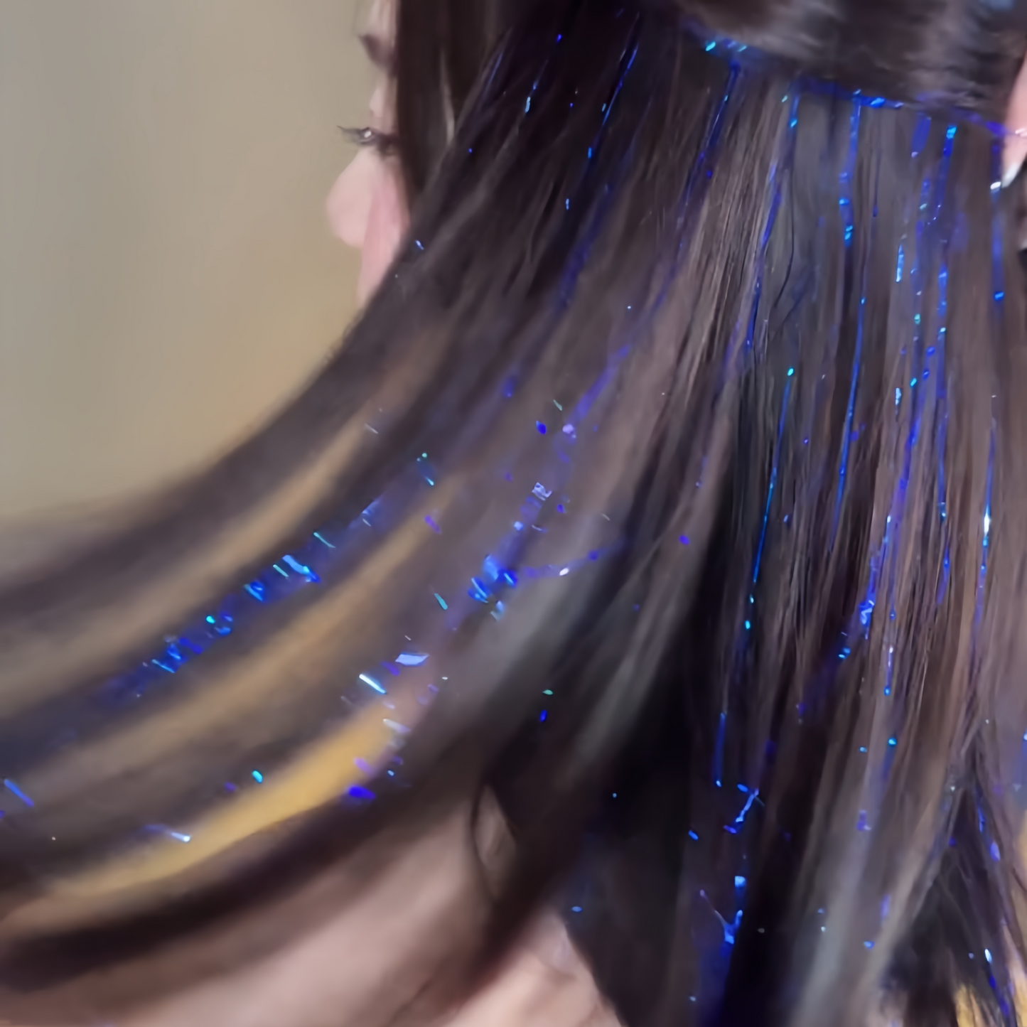 Shiny Sparkle Glitter Hair Tinsel Clip-In Extensions (Pack of 2)