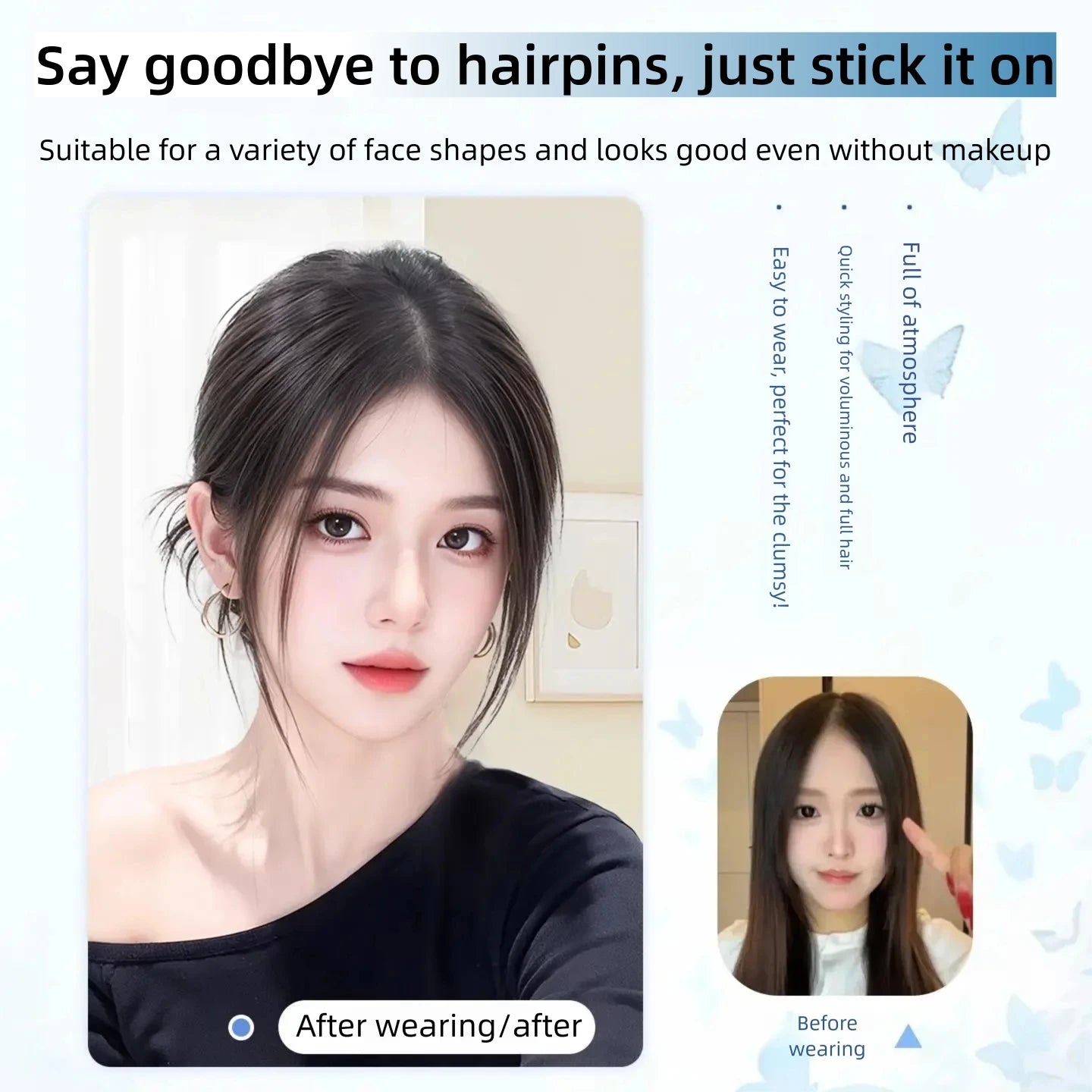 Clip-In Bangs Hair Topper