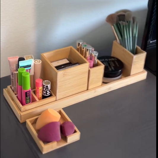 Bamboo Beauty Bliss Makeup Storage Solution