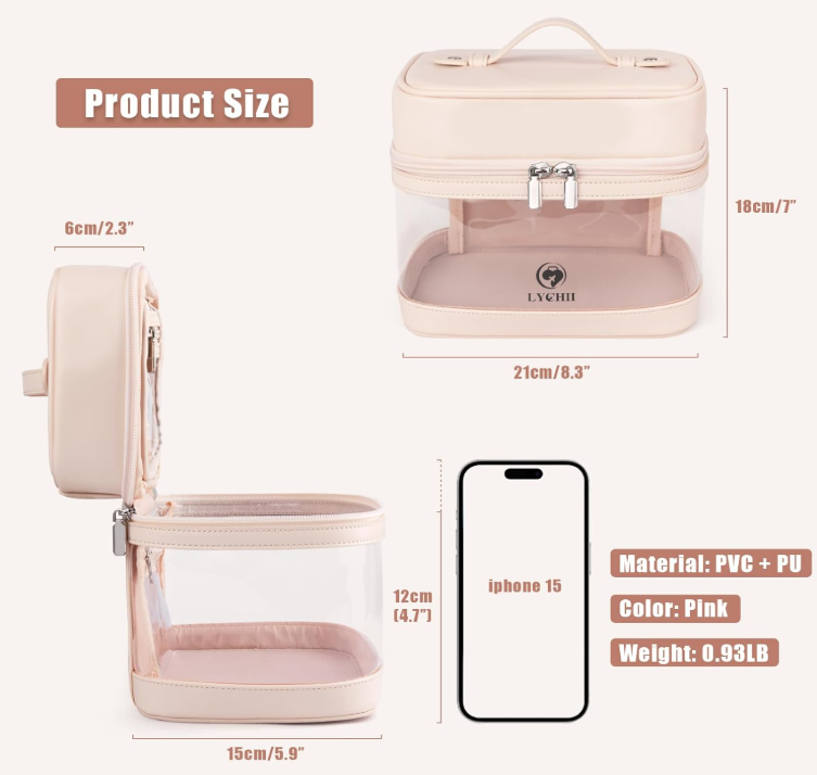 Elegant Travel Skincare & Makeup Organizer