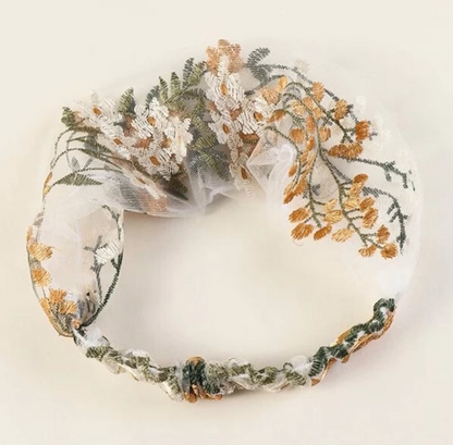 Embroidered Floral Headband