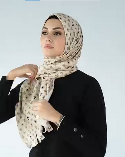 Patterned Pleated Shawl