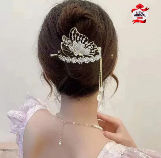 Butterfly Twist Peacock Hair Clip