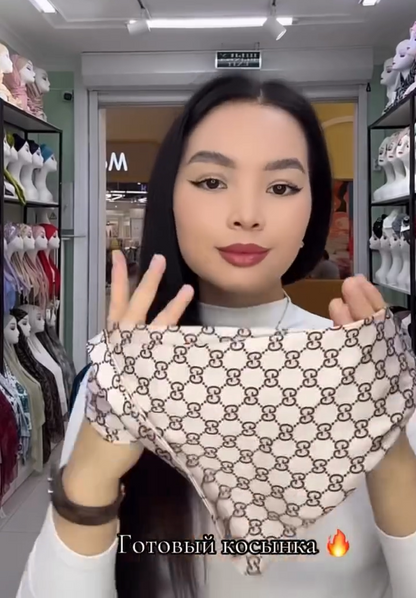 Designer-Inspired Luxury Headscarf