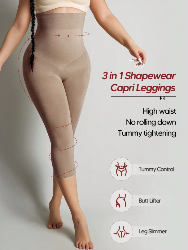 3-in-1 Shapewear Capri Leggings
