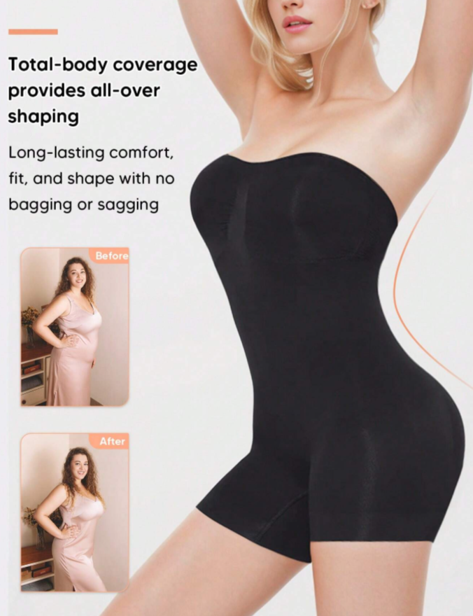 Women's Strapless Shapewear Bodysuit for Tummy Control