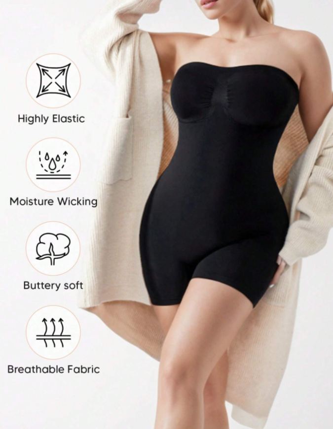 Women's Strapless Shapewear Bodysuit for Tummy Control
