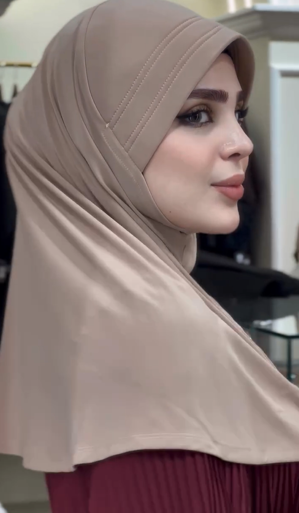 Practical Ready-made Interlocking Hijab Scarf