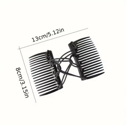 Stretchy Magic Double Comb Hair Forks Clips